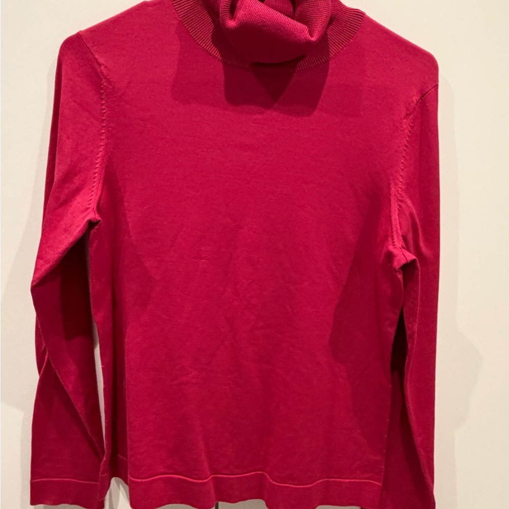 Ann Taylor Vibrant Red Cowl Neck Sweater